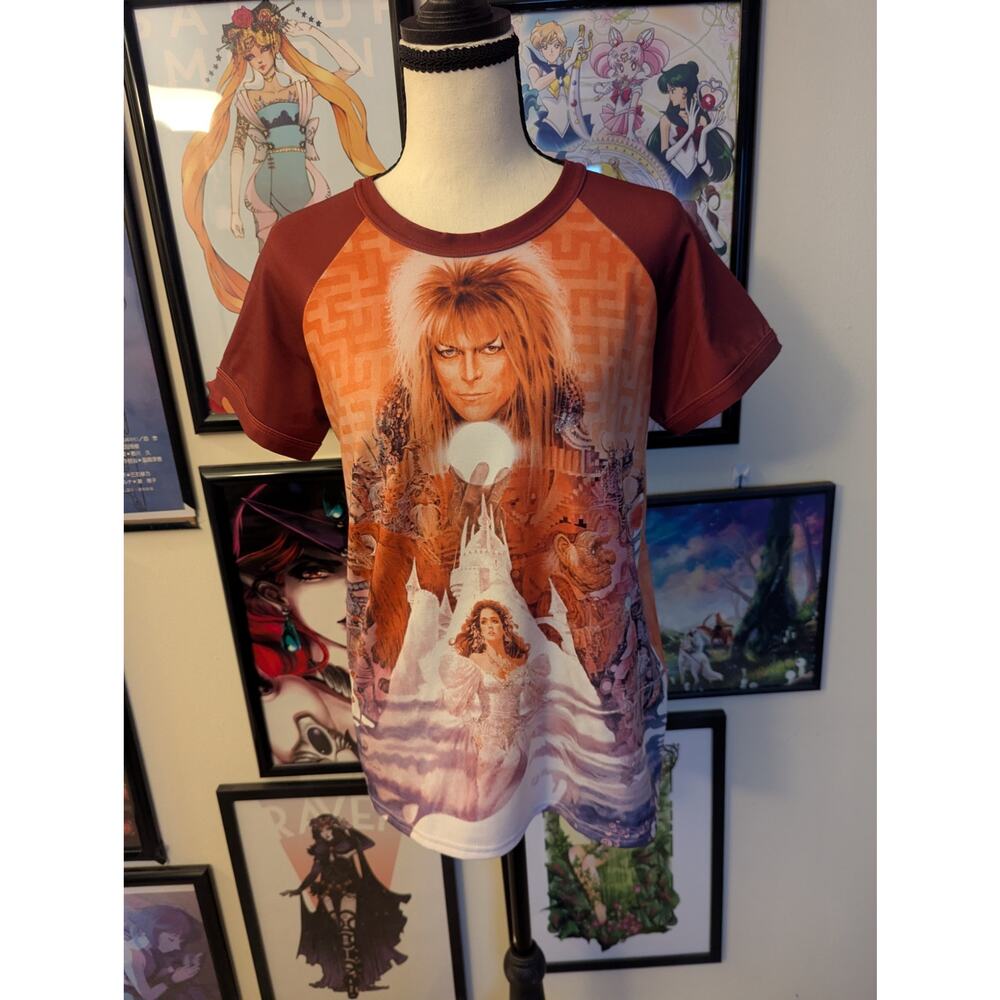Blackmilk Labyrinth Burgundy T-Shirt Sz M
